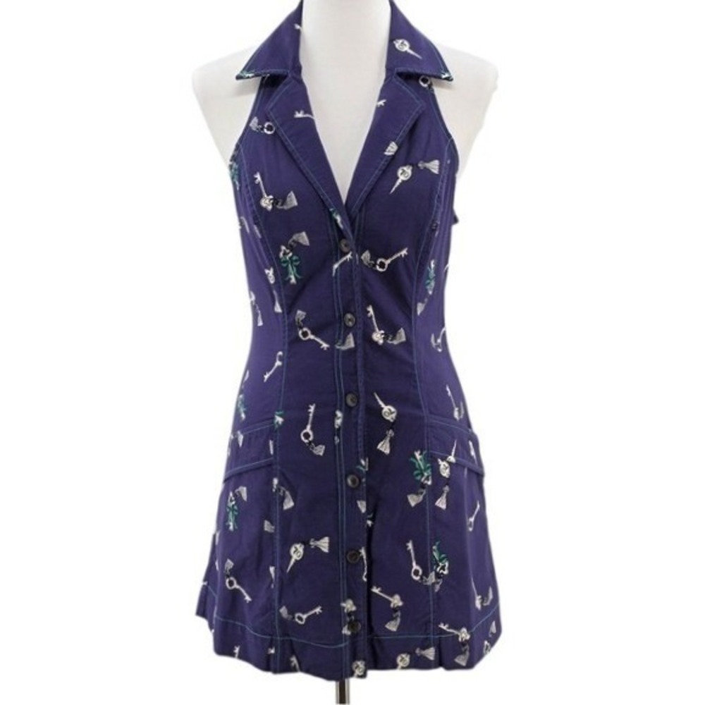 Anthropologie Maeve Womens M Navy The Amelia Collared Mini Dress NWT - Picture 4 of 16